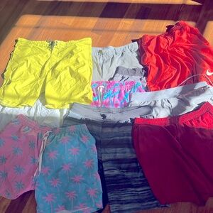 Lot of 10 men’s shorts: Lululemon, chubbies, under armor, Nike. Most XL